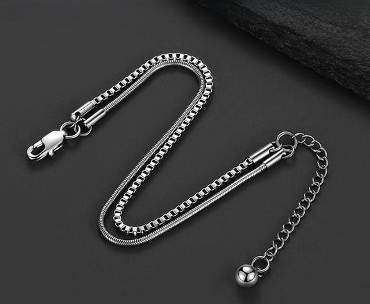 Snake bone double bracelet