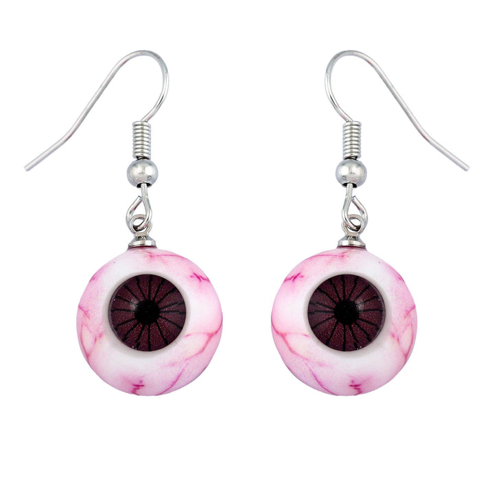 Horrible blood-red eyeball resin earrings