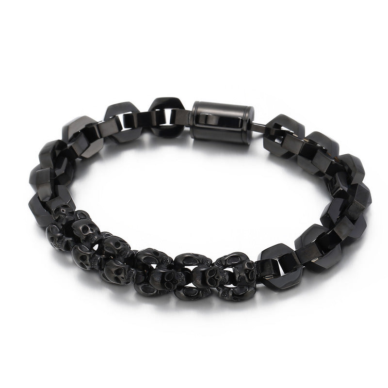 Spliced skull polygon bracelet
