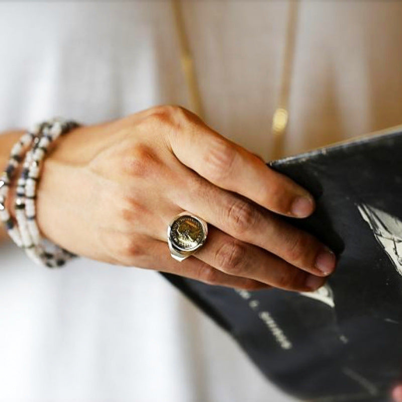 Elizabeth Diamond Coin Ring