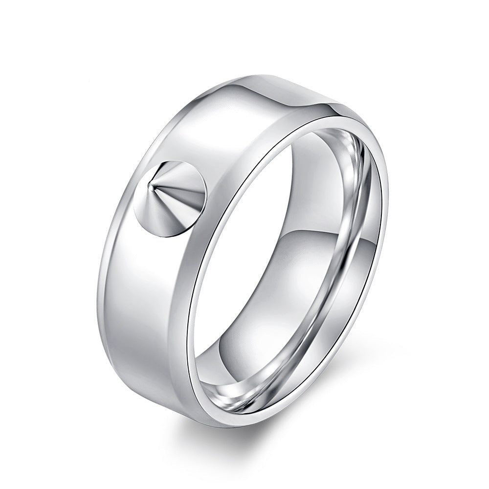 Minimalist Rivet and Spike Ring