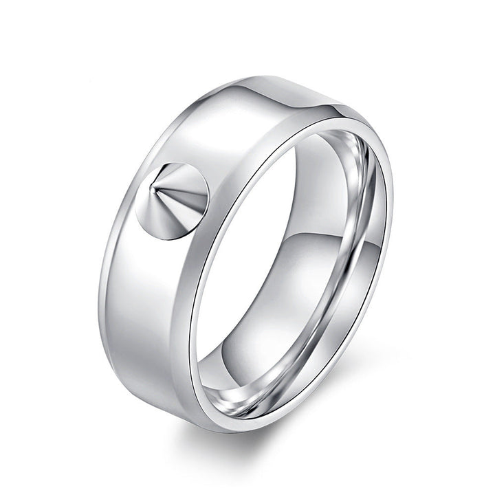 Minimalist Rivet and Spike Ring