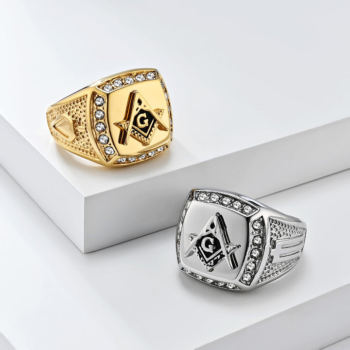 Retro Hip-Hop Style Steel Ring