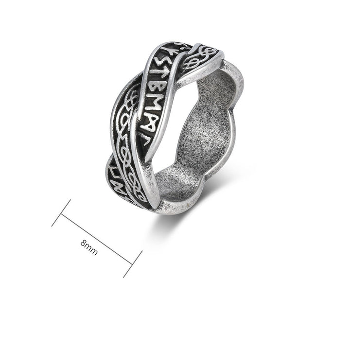 Viking Eternal Knot Rune Titanium Steel Ring