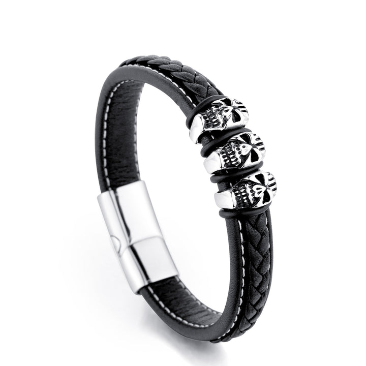 Trendy Retro Punk Leather Wristband Jewelry