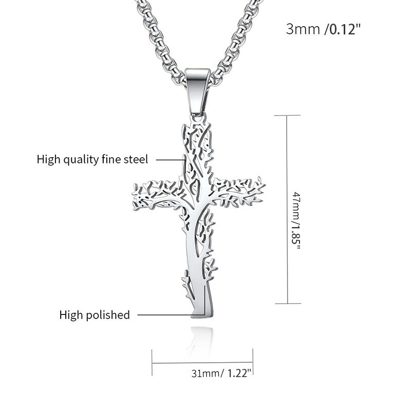 Tree of Life Cross Necklace