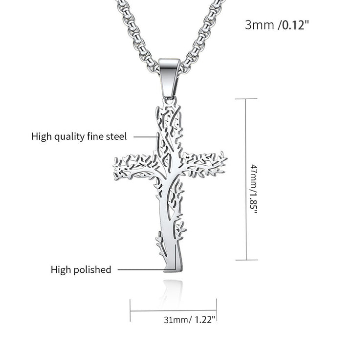 Tree of Life Cross Necklace