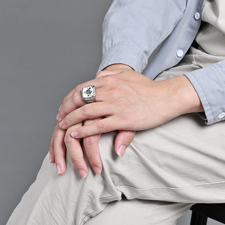 Retro Hip-Hop Style Steel Ring