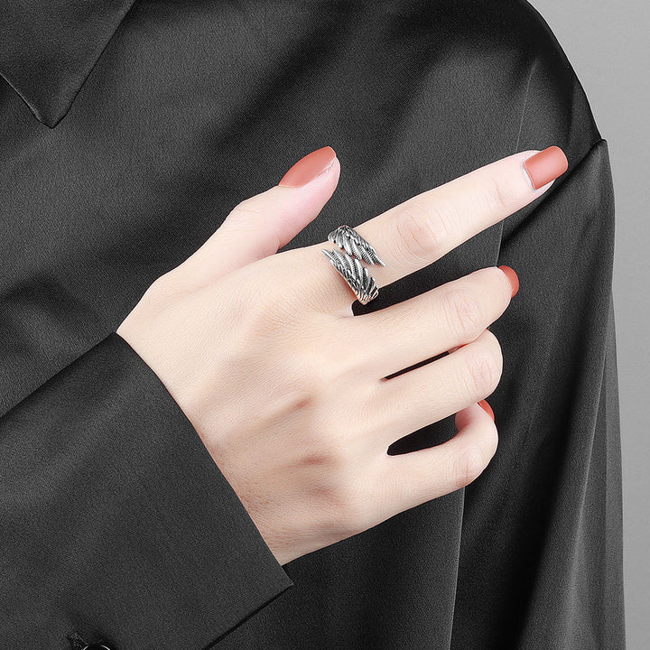 Guardian Angel Feather Wing Ring