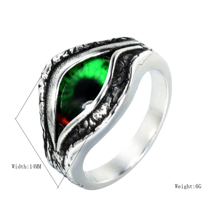Retro Evil Eye Stainless Steel Ring