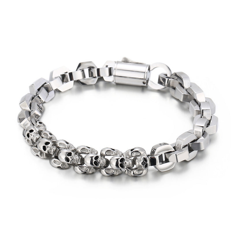 Spliced skull polygon bracelet