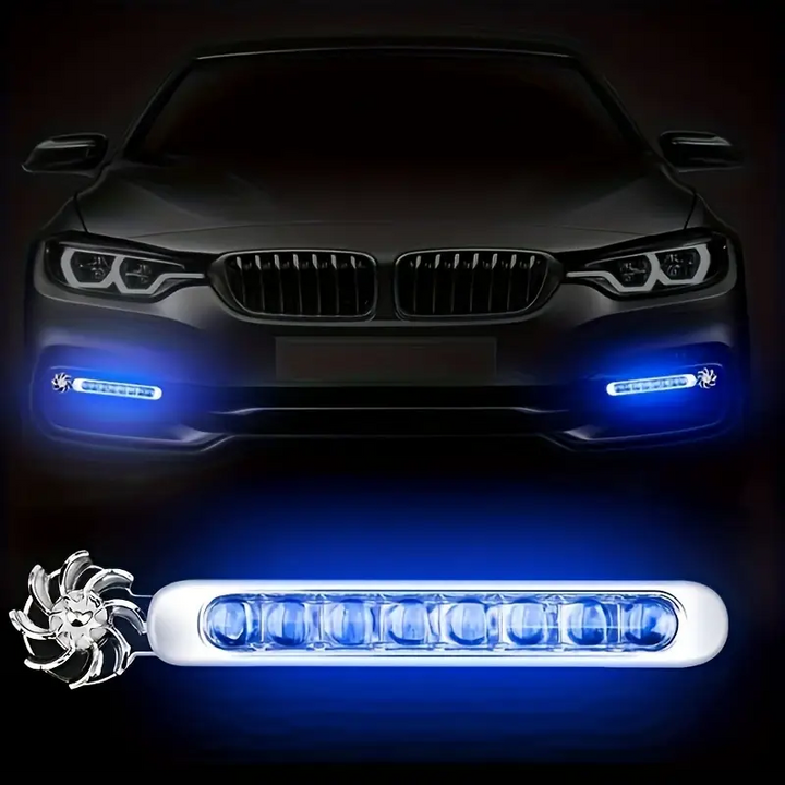 Wind-powered LED lights