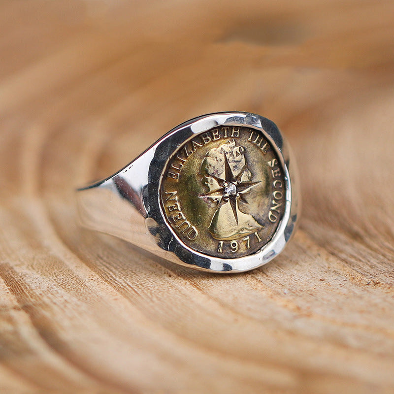 Elizabeth Diamond Coin Ring