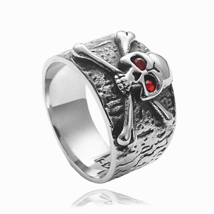 Gemstone skull ring