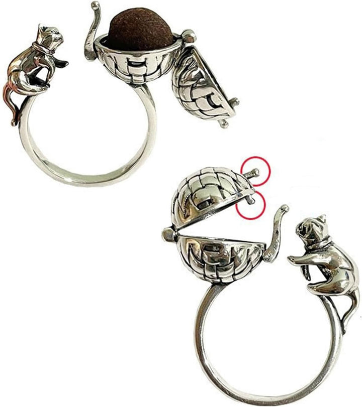 Aromatherapy ball and cat ring