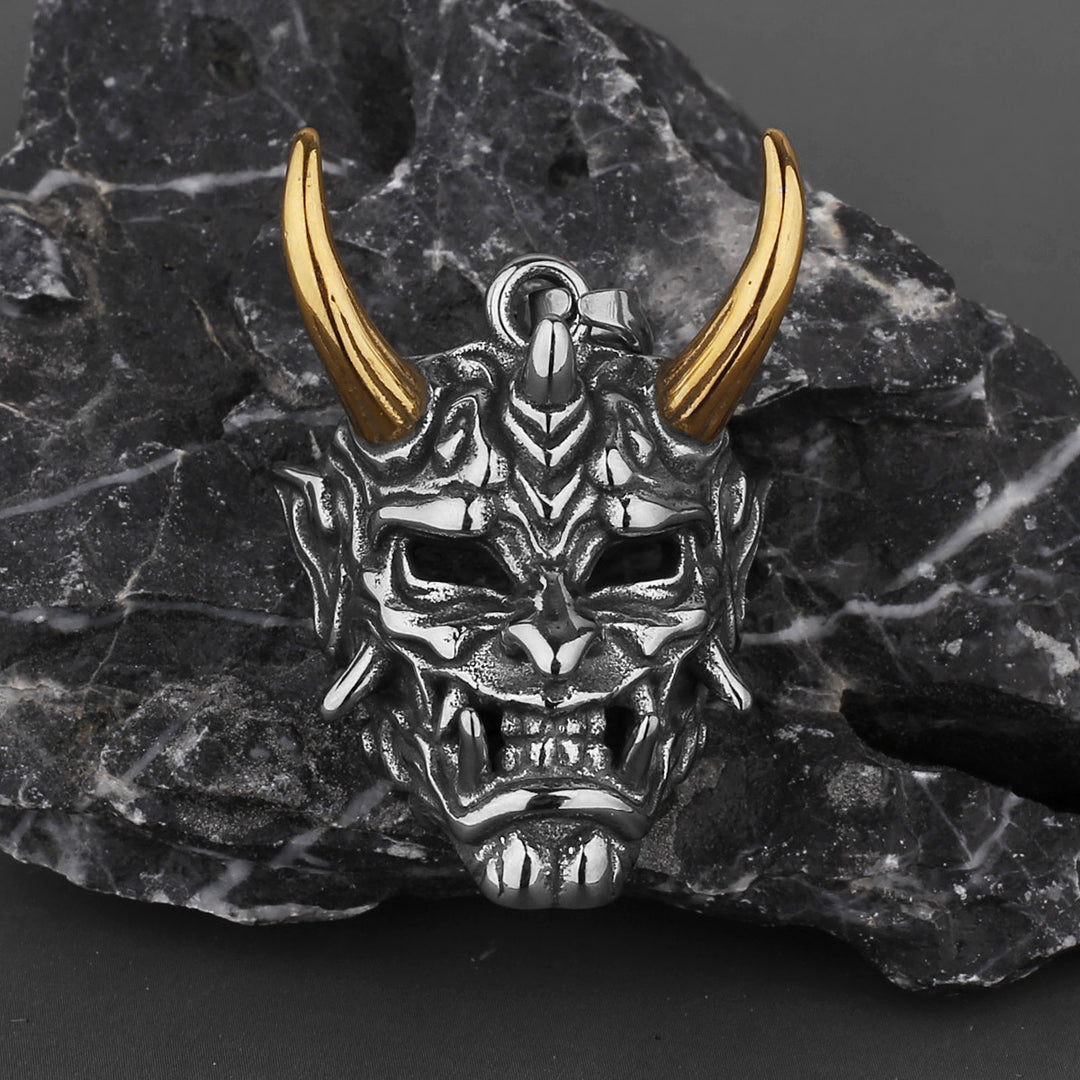 925 Sterling Silver Prajna Mask Necklace