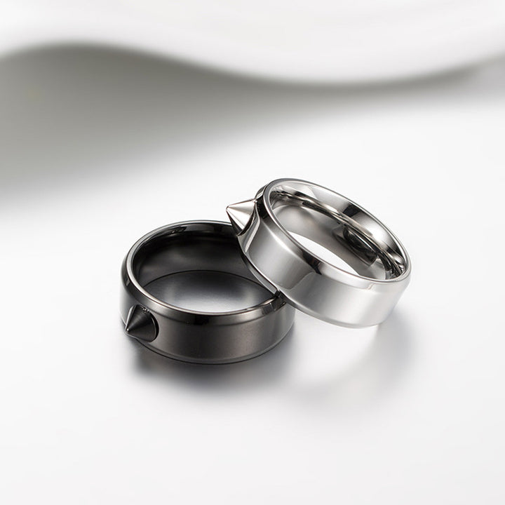 Minimalist Rivet and Spike Ring