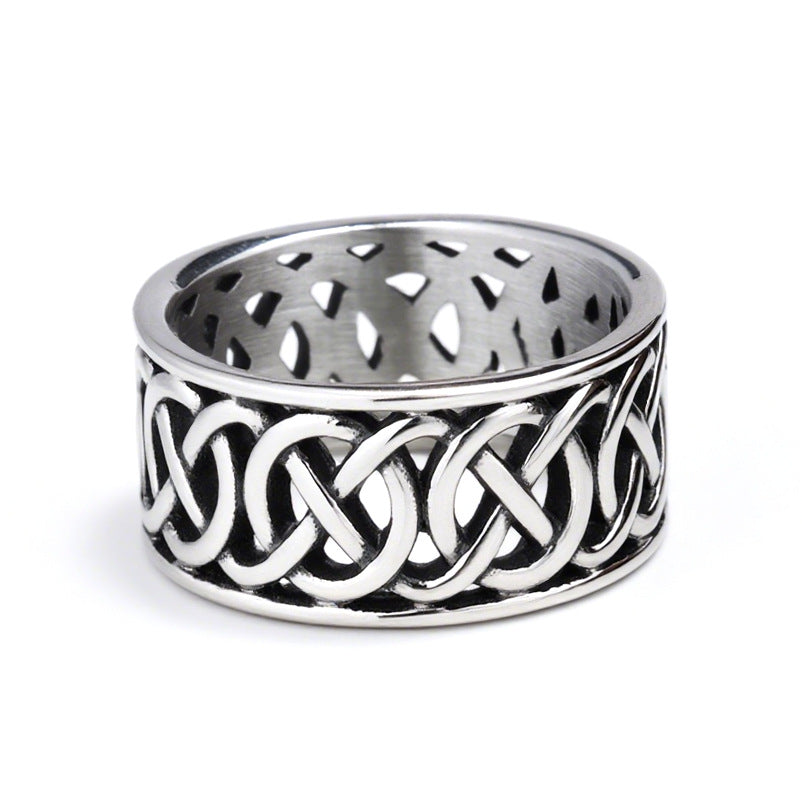 Pineapple leaf openwork unisex ring