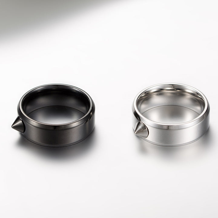 Minimalist Rivet and Spike Ring