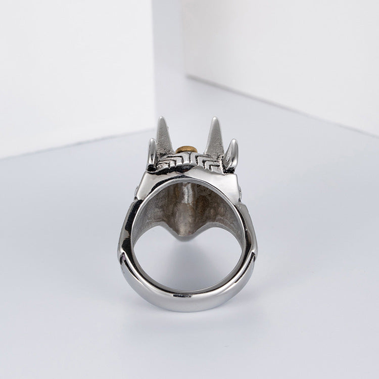 Vintage wolf head ring
