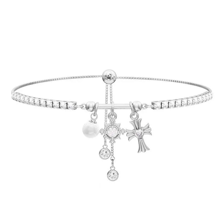 Cross Pendant Bracelet Set
