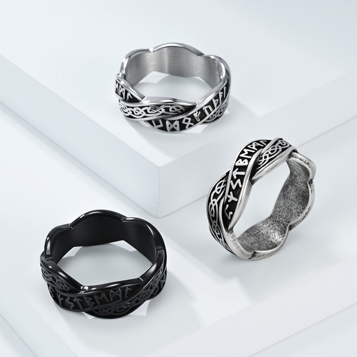 Viking Eternal Knot Rune Titanium Steel Ring