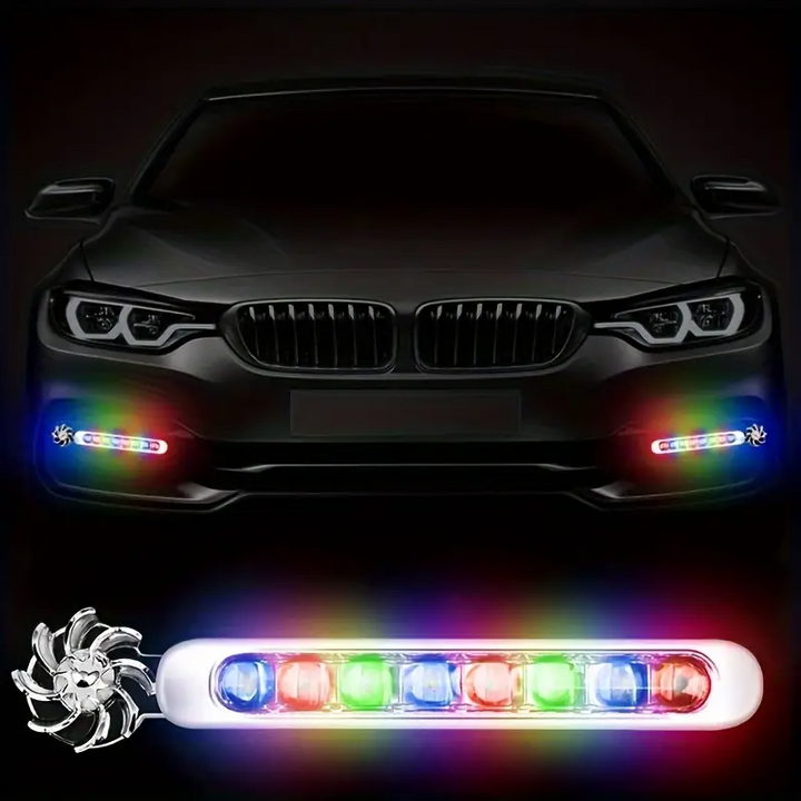 Wind-powered LED lights
