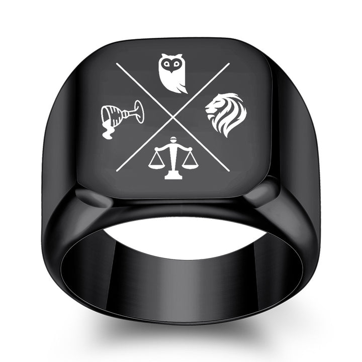 Laser-engraved ring