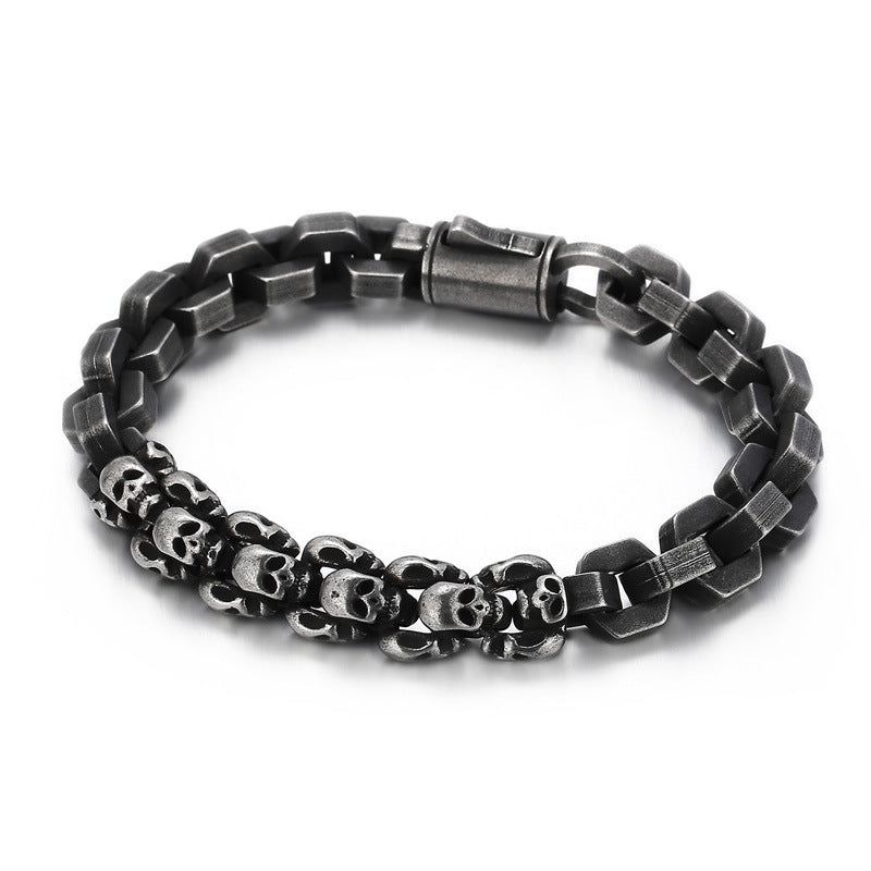 Spliced skull polygon bracelet