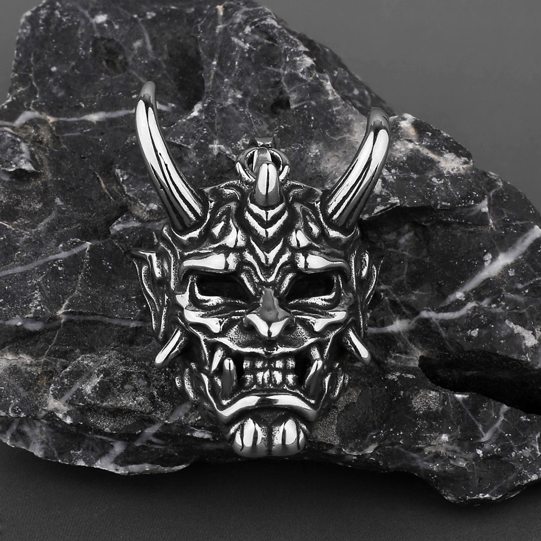 925 Sterling Silver Prajna Mask Necklace