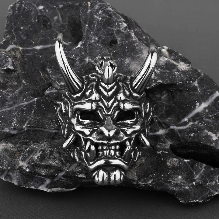 925 Sterling Silver Prajna Mask Necklace