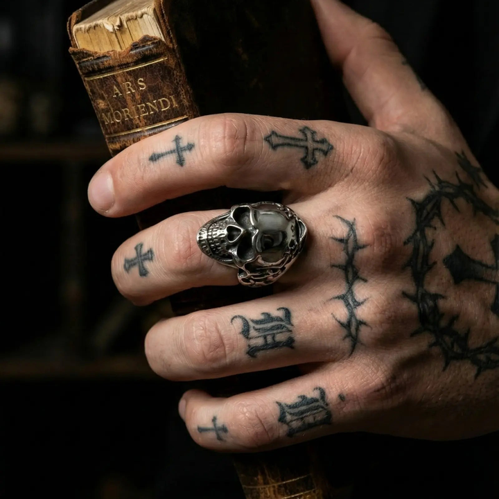 Vintage Skull Gothic Statement Ring