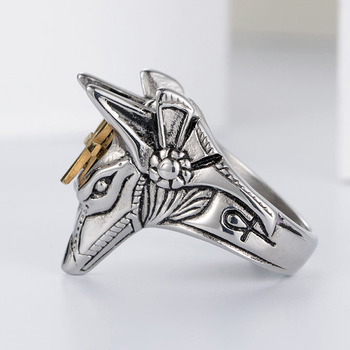 Vintage wolf head ring