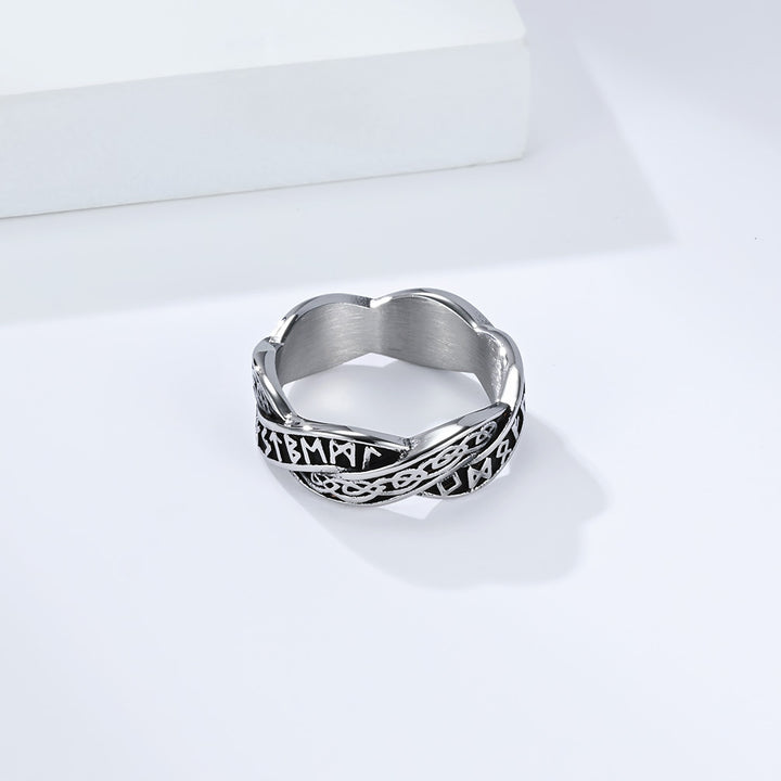 Viking Eternal Knot Rune Titanium Steel Ring