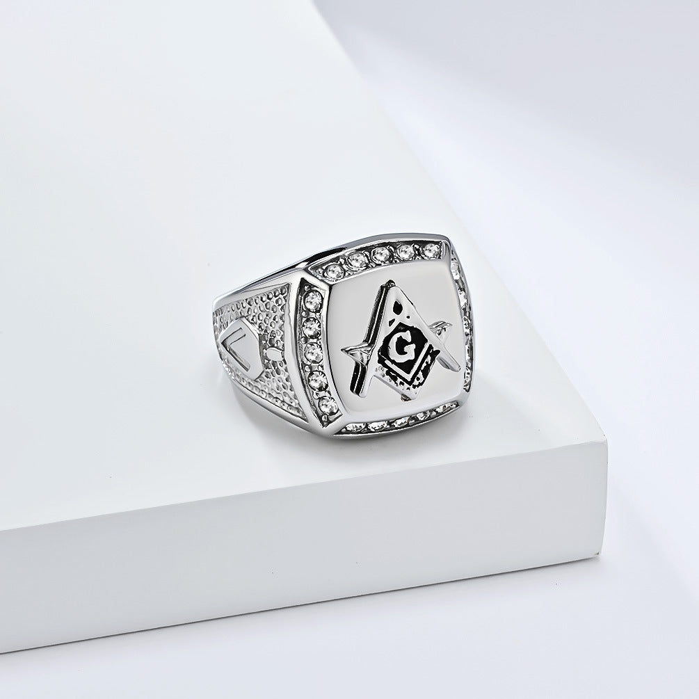 Retro Hip-Hop Style Steel Ring