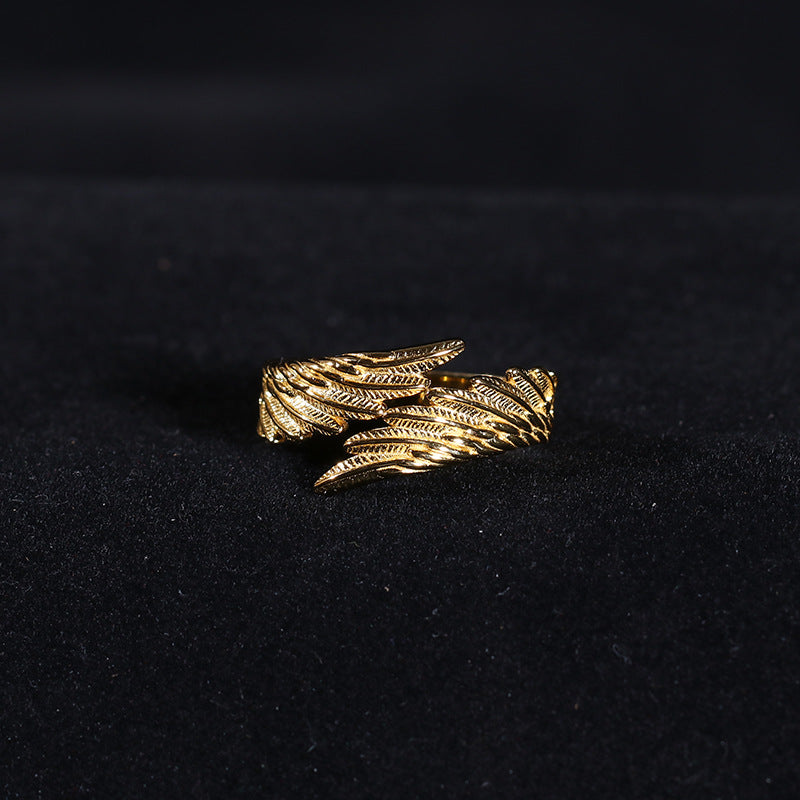 Guardian Angel Feather Wing Ring