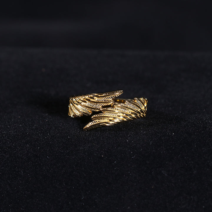 Guardian Angel Feather Wing Ring