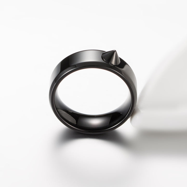 Minimalist Rivet and Spike Ring