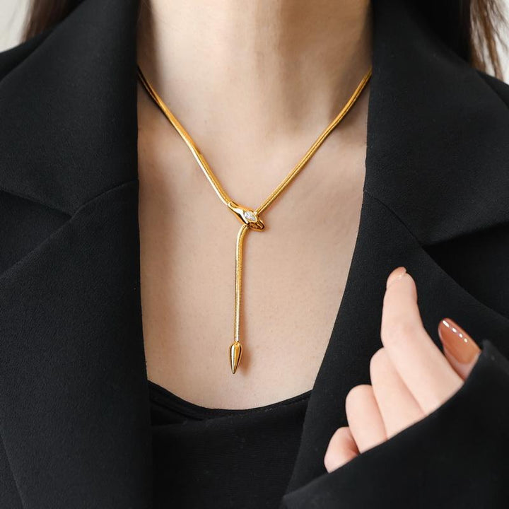 Snake bone necklace