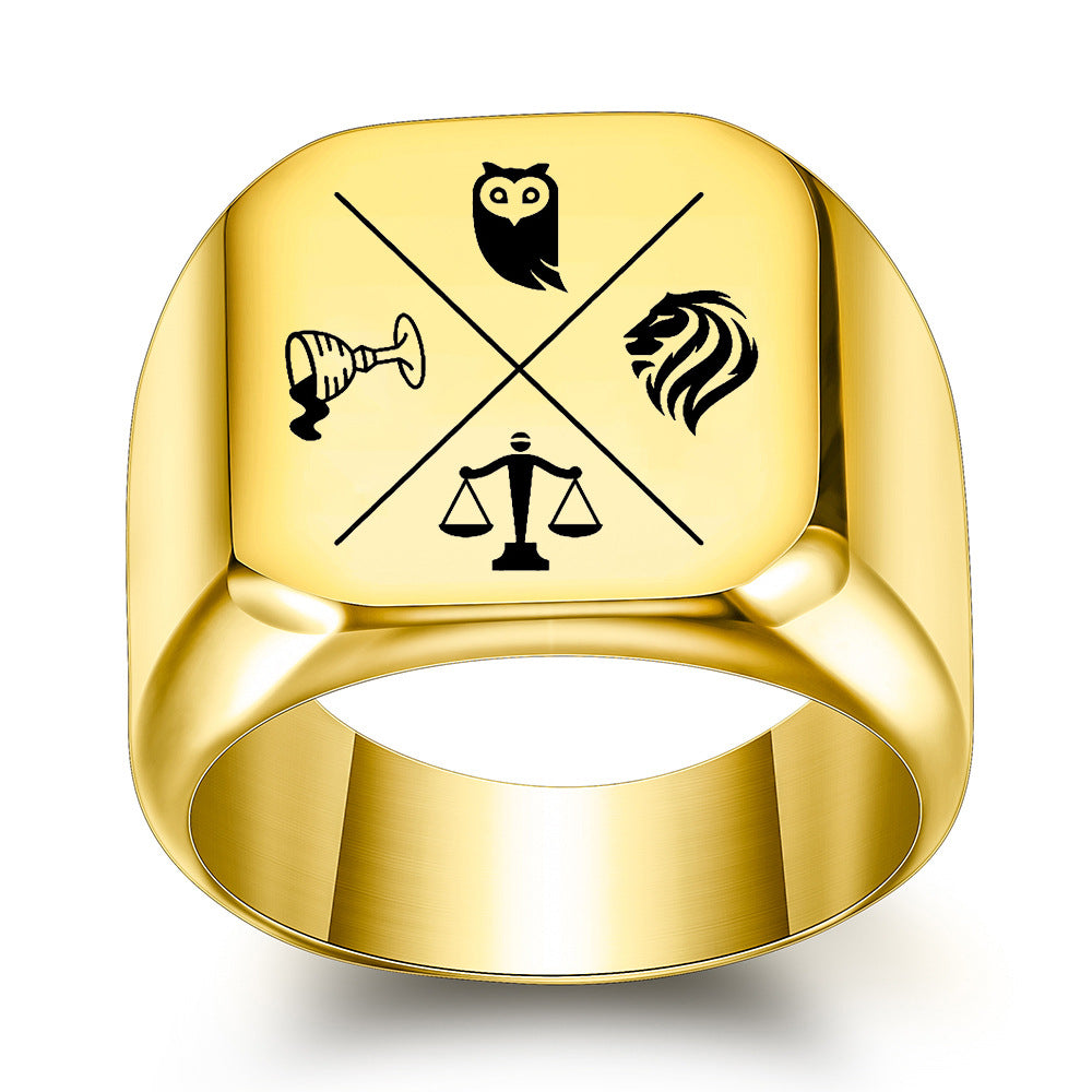 Laser-engraved ring