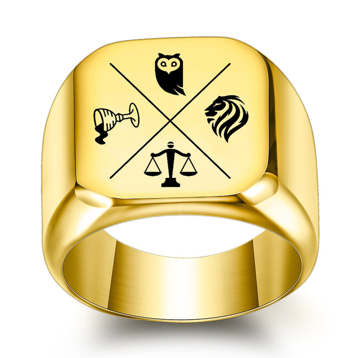 Laser-engraved ring