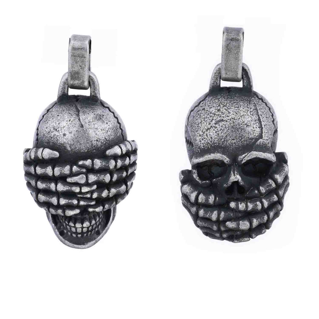 Covering eyes skull pendant