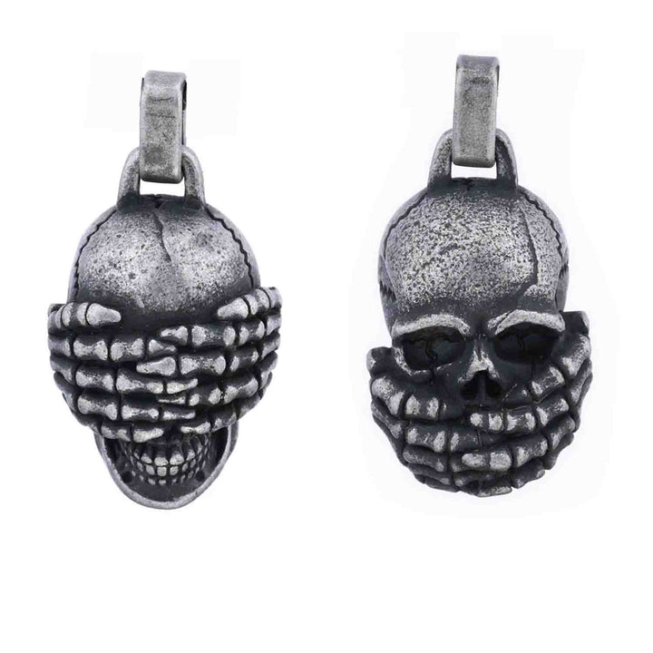 Covering eyes skull pendant