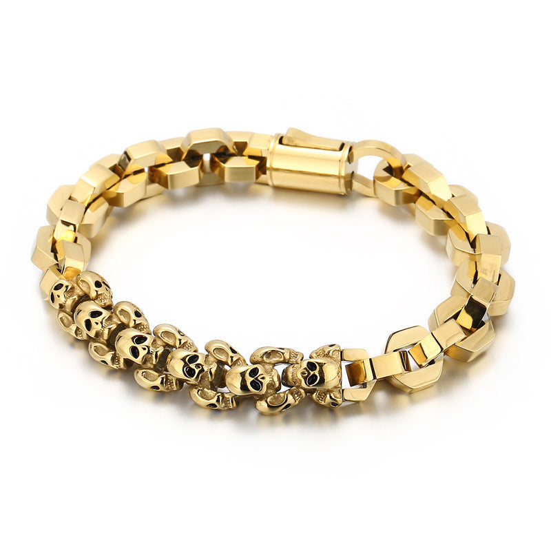 Spliced skull polygon bracelet