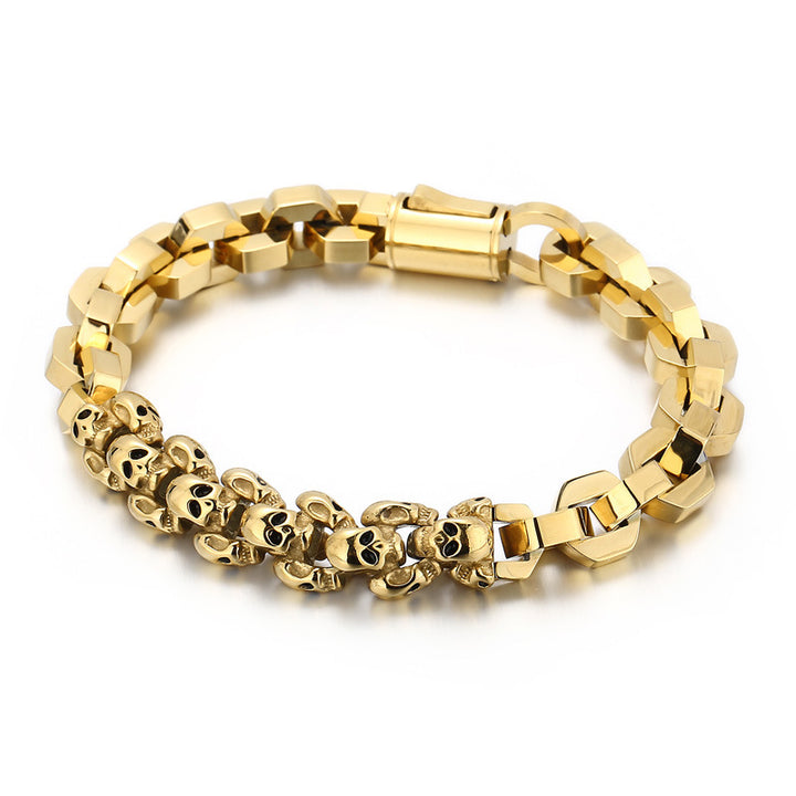 Spliced skull polygon bracelet