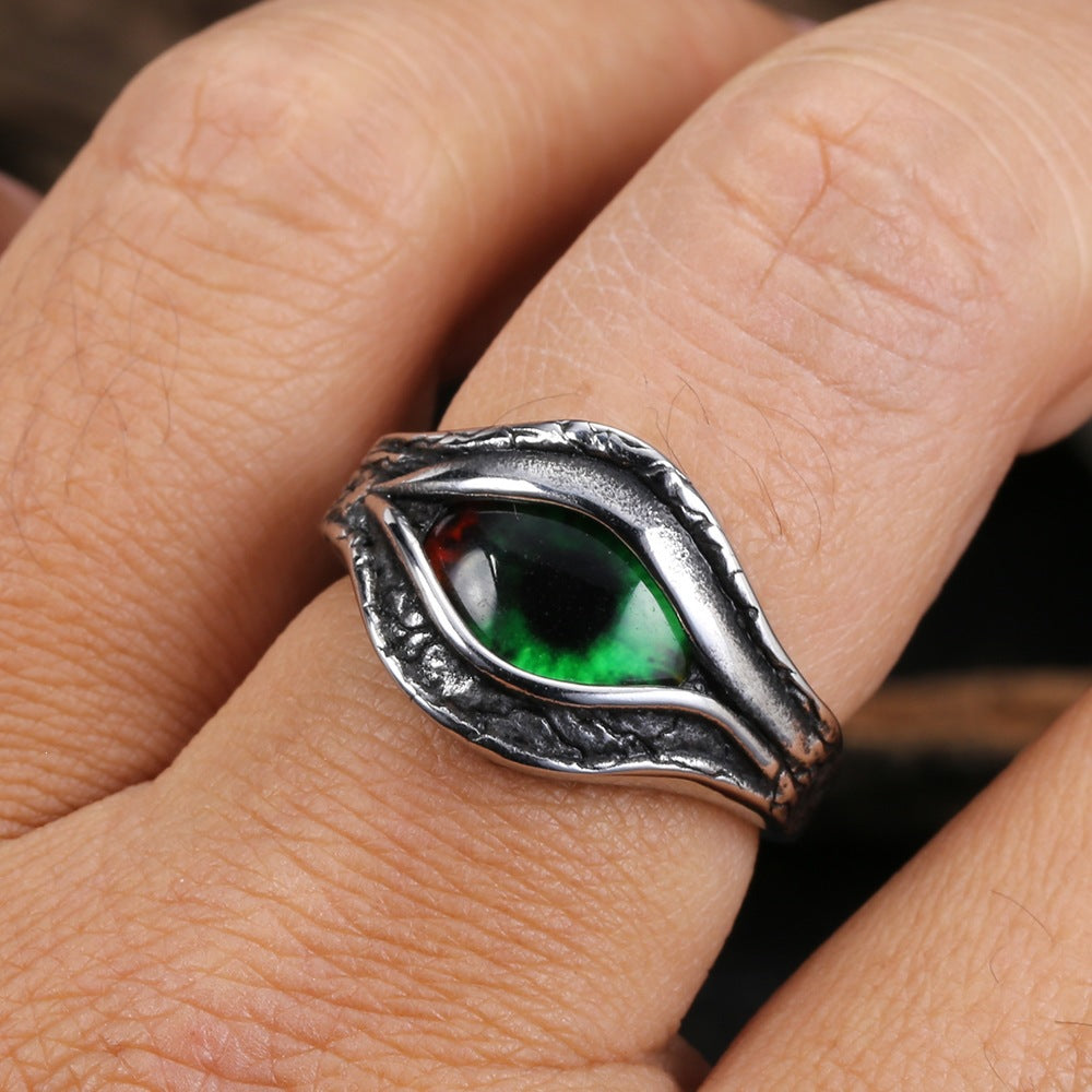 Retro Evil Eye Stainless Steel Ring