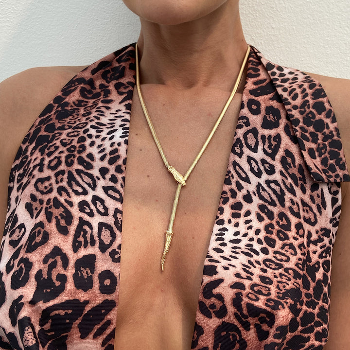 Snake bone necklace