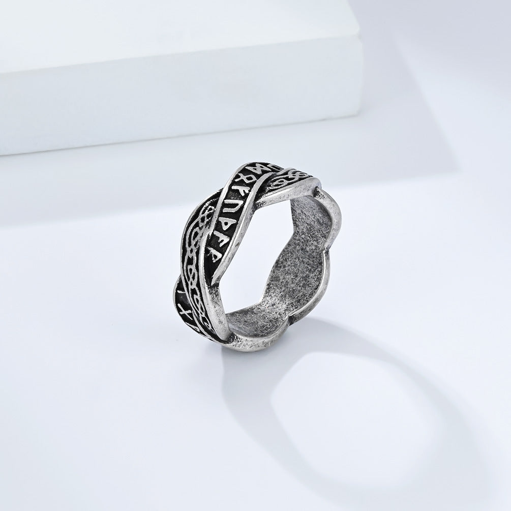 Viking Eternal Knot Rune Titanium Steel Ring