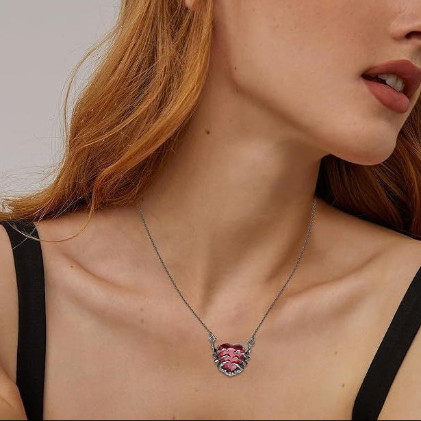 Gothic Heart Claw Necklace