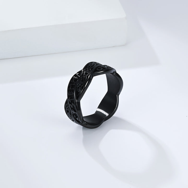 Viking Eternal Knot Rune Titanium Steel Ring